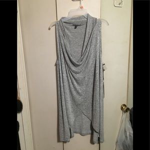 Olivia Sky Gray Sleeveless Cardigan